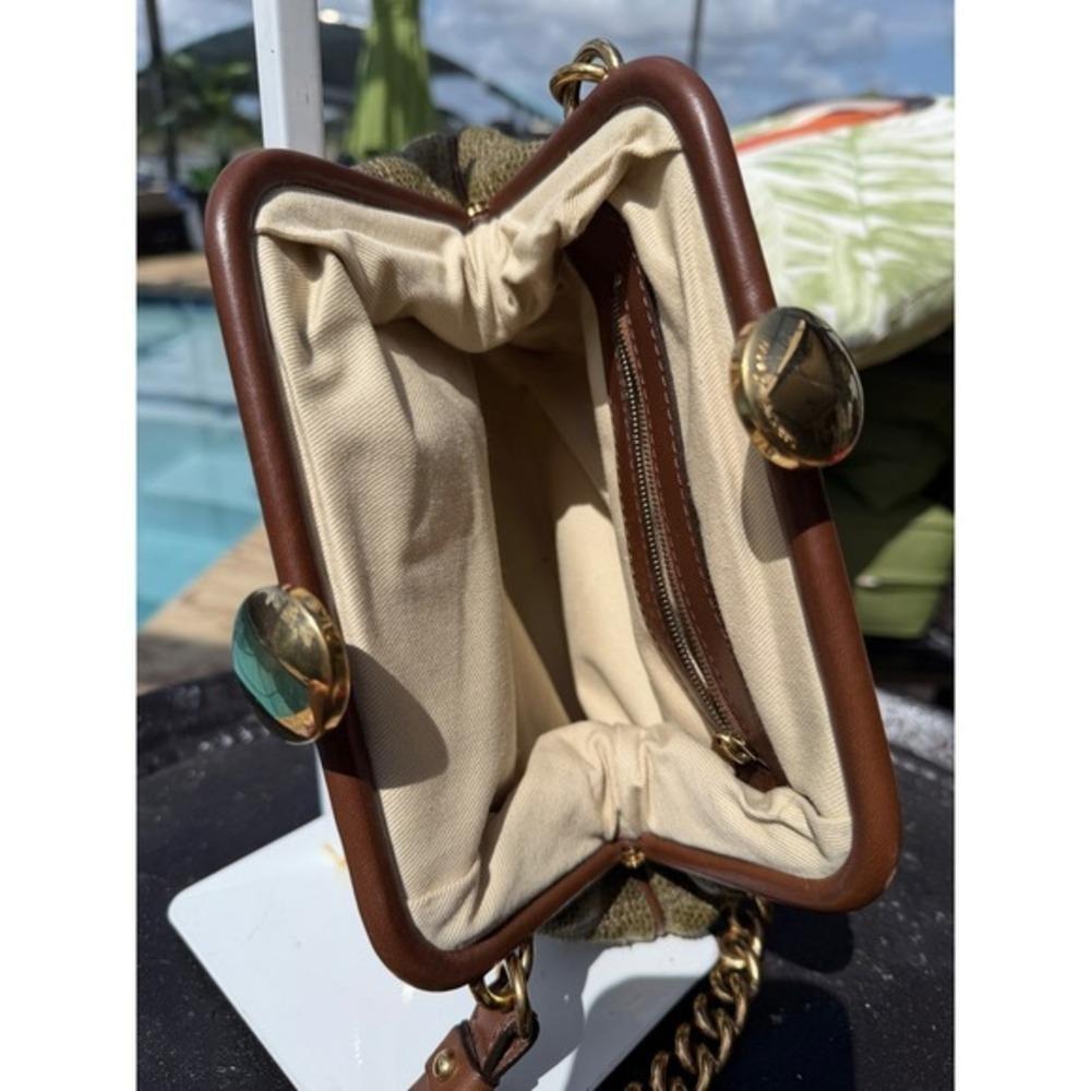 Marc Jacobs Vintage Moss Green Quilted Leather Python Little Stam Bag - Picture 16 of 17